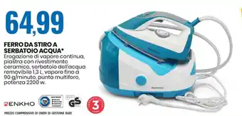 Enkho Ferro da Stiro a Serbatoio Acqua