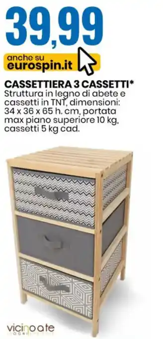 Cassettiera 3 Cassetti
