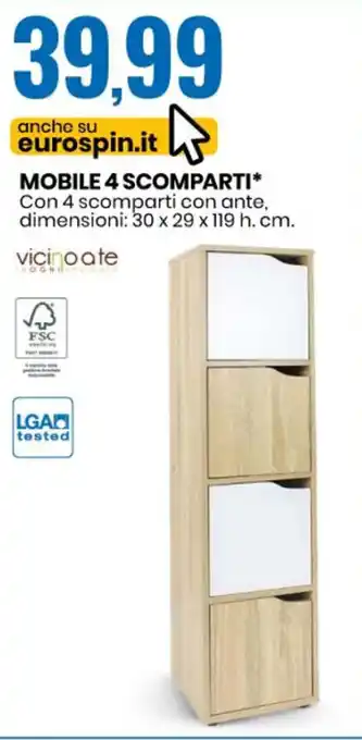 Eurospin Mobile 4 Scomparti offerta