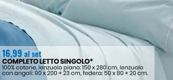 Eurospin Completo Letto Singolo offerta