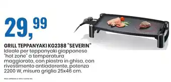 Eurospin Severin Grill Teppanyaki KG2388 offerta