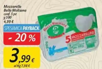 Carrefour Bella Molisana Mozzarella 5pz 500g offerta