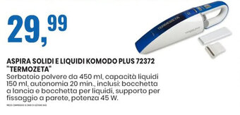 Termozeta Aspira Solidi e Liquidi Komodo Plus 72372