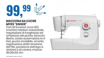 Eurospin Singer Macchina da Cucire M1155 offerta