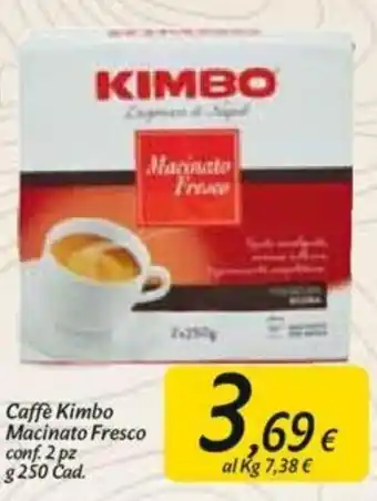 Carrefour Kimbo Macinato Fresco Caffè 2pz 250g offerta