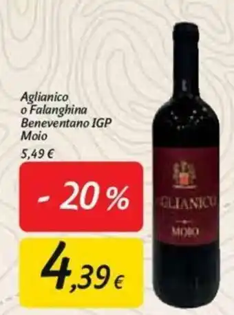 Carrefour Moio Aglianico o Falanghina Beneventano IGP offerta