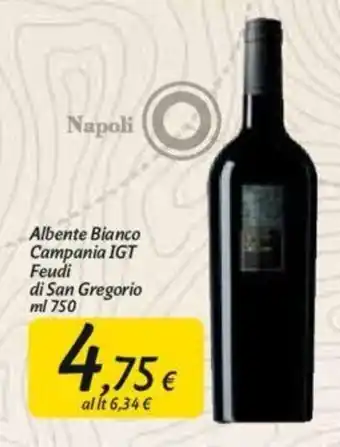 Carrefour Feudi di San Gregorio Albente Bianco Campania IGT Feudi 750ml offerta