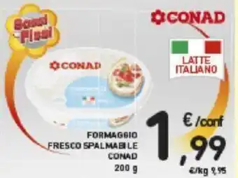 Conad Conad Formaggio Fresco Spalmabile 200 g offerta