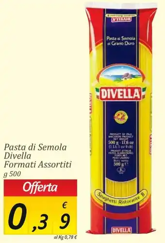 Carrefour Divella Pasta di Semola Formati Assortiti 500g offerta