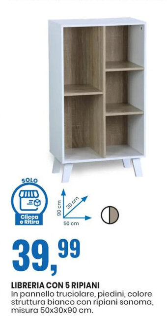 Eurospin Libreria con 5 Ripiani offerta