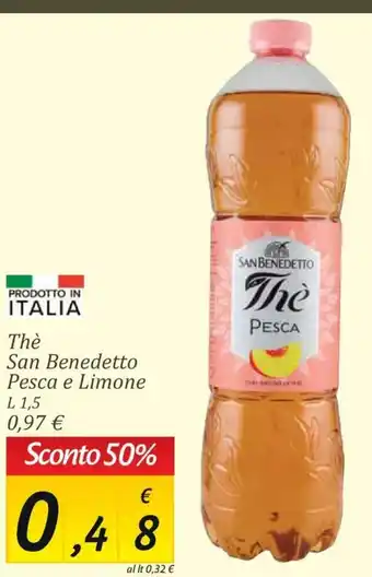 Carrefour San Benedetto Thé Pesca e Limone 1,5l offerta