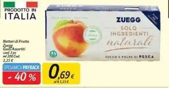 Carrefour Zuegg Nettari di Frutta Gusti Assortiti 3pz 200ml offerta