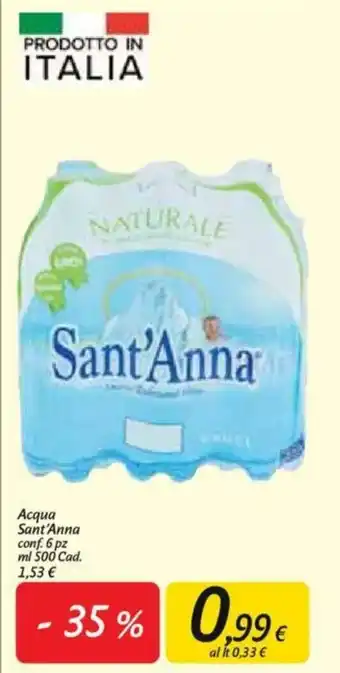 Carrefour Sant'Anna Acqua 6pz 500ml offerta