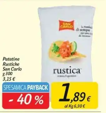 Carrefour San Carlo Patatine Rustiche 300g offerta