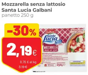 Galbani Santa Lucia Mozzarella senza lattosio panetto 250 g