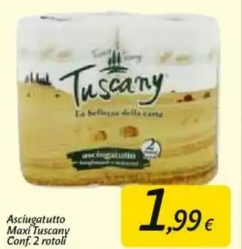 Carrefour Tuscany Asciugatutto Maxi 2 rotoli offerta