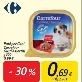 Carrefour Carrefour Patè per Cani Gusti Assortiti 300g offerta