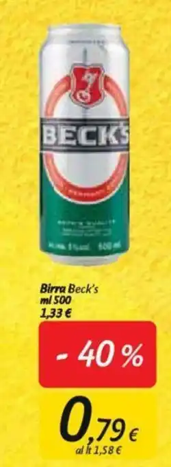 Carrefour Beck's Birra 500ml offerta