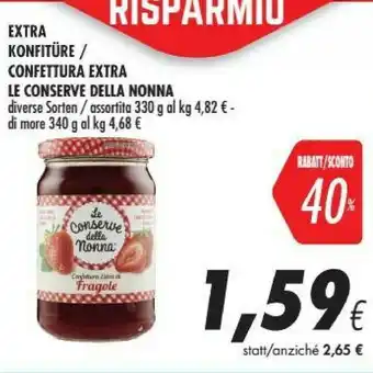 Coop Le Conserve della Nonna Confettura Extra Fragole 340 G offerta