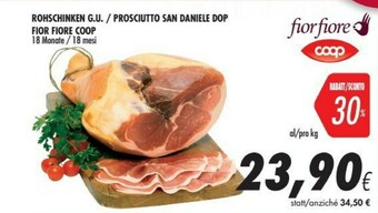 Coop San daniele Prosciutto Dop Fior Fiore Coop offerta