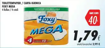 Coop Foxy Carta Igienica Mega 4 Rotoli offerta