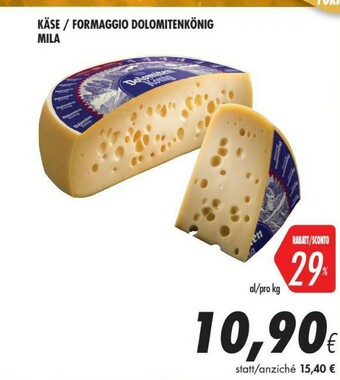 Coop Mila Formaggio Dolomitenkònig offerta