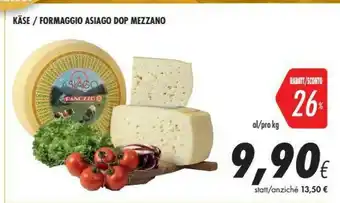 Coop Asiago Formaggio Dop Mezzano offerta