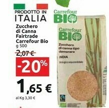Carrefour Market Fairtrade Zucchero Di Canna offerta