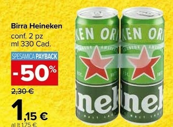 Carrefour Market Heineken Birra 330 G(ml) offerta