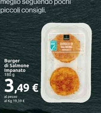 Carrefour Market Burger Di Salmone Impanato offerta