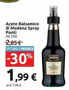 Carrefour Market Ponti Aceto Balsamico Di Modena Spray offerta