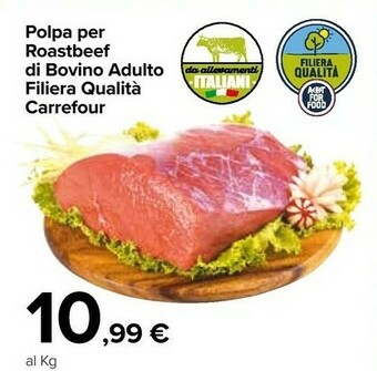 Carrefour Market Carrefour Polpa Per Roastbeef Di Bovino Adulto Filiera Qualita offerta