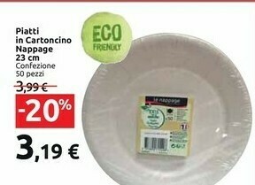 Carrefour Market Piatti In Cartoncino Nappage offerta