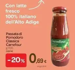 Carrefour Passata Di Pomodoro Classica offerta