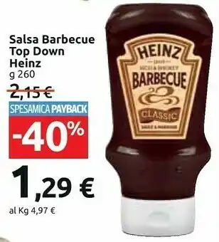 Carrefour Heinz Salsa Barbecue Top Down offerta