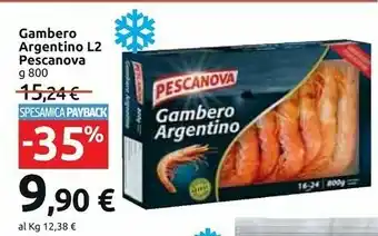 Carrefour Pescanova Gambero Argentino Surgelato 24-32 Pezzi 800 G(ml) offerta