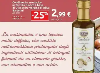 Carrefour Bartolini Condimento Aromatico Al Tartufo Bianco A Base Di Olio Extra Vergine Di Oliva offerta