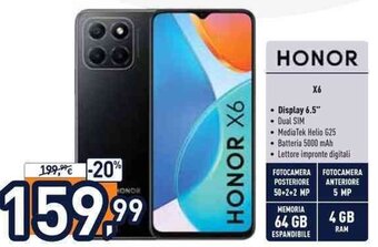 Unieuro Honor X6 offerta