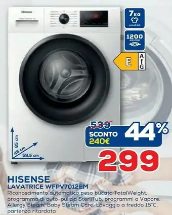 Hisense Lavatrice WFPV7012EM