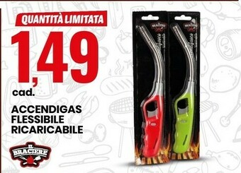 Eurospin Il braciere Accendigas Flessibile Ricaricabile offerta