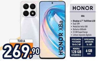Unieuro Honor X8A offerta