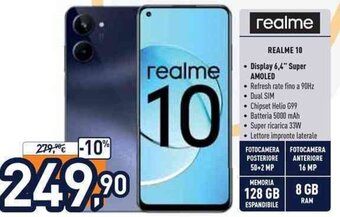 Unieuro Realme 10 offerta