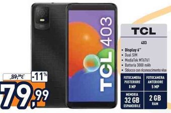 Unieuro TCL 403 offerta