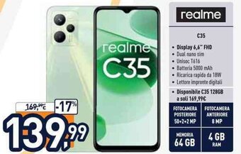 Unieuro Realme C35 offerta