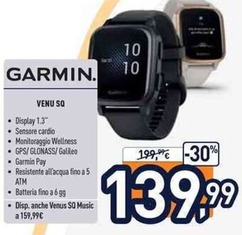 Unieuro Garmin Venu SQ offerta