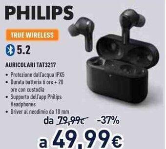 Unieuro Philips Auricolari TAT3217 offerta