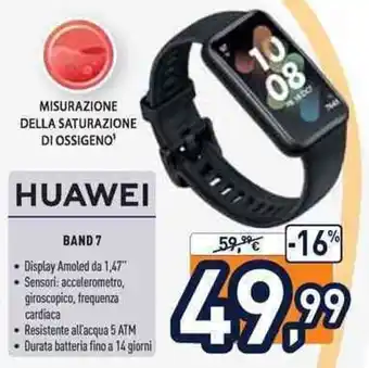 Unieuro Huawei Band 7 offerta