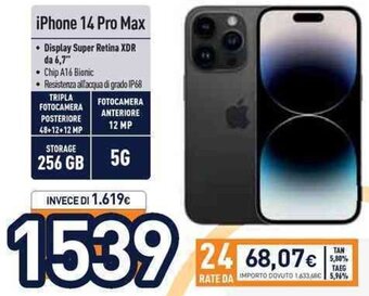 Unieuro iPhone 14 Pro Max offerta