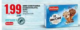 Eurospin Dolciando Mini Coni Panna E Cioccolato 12 Pz offerta