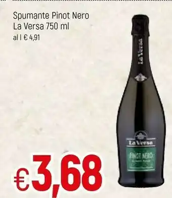 Famila La versa Spumante Pinot Nero offerta